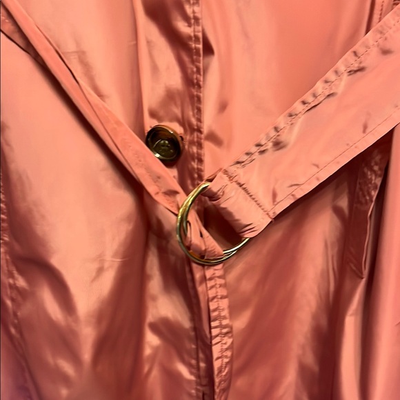Via Spiga Packable Pink Trench Raincoat with Belted Waist - Picture 6 of 16